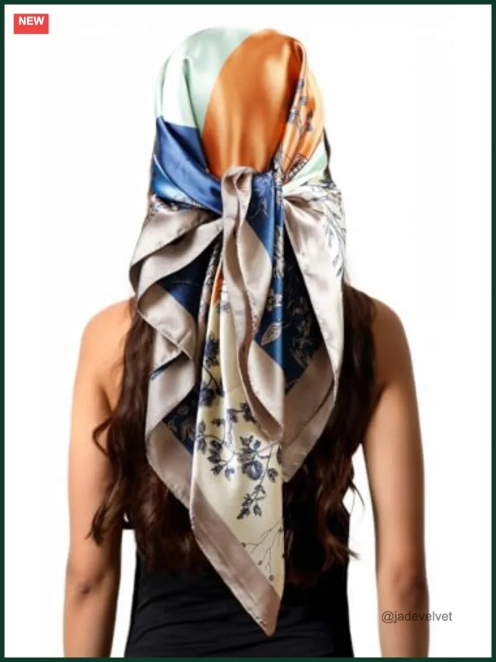 Satin Silk Like Square Scarf Women Hair Wrap Head Scarf Bandana 35x35